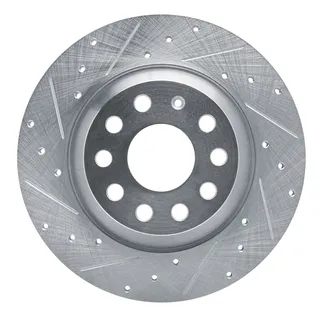 R1 Concepts EDZ-73082L Brake Rotor Drilled & Slotted Silver